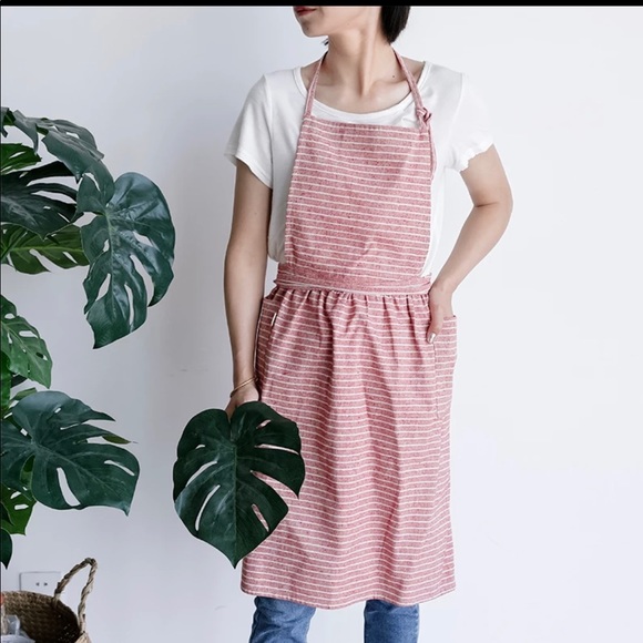 L&L Other - NWT Cotton Aprons Gift Ideas+A thicker Denim feel Fabric+Brushed Ruby/Gray/Blue